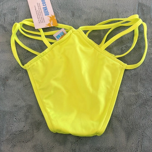 NWT Ujena neon yellow strappy bottoms - Picture 4 of 4